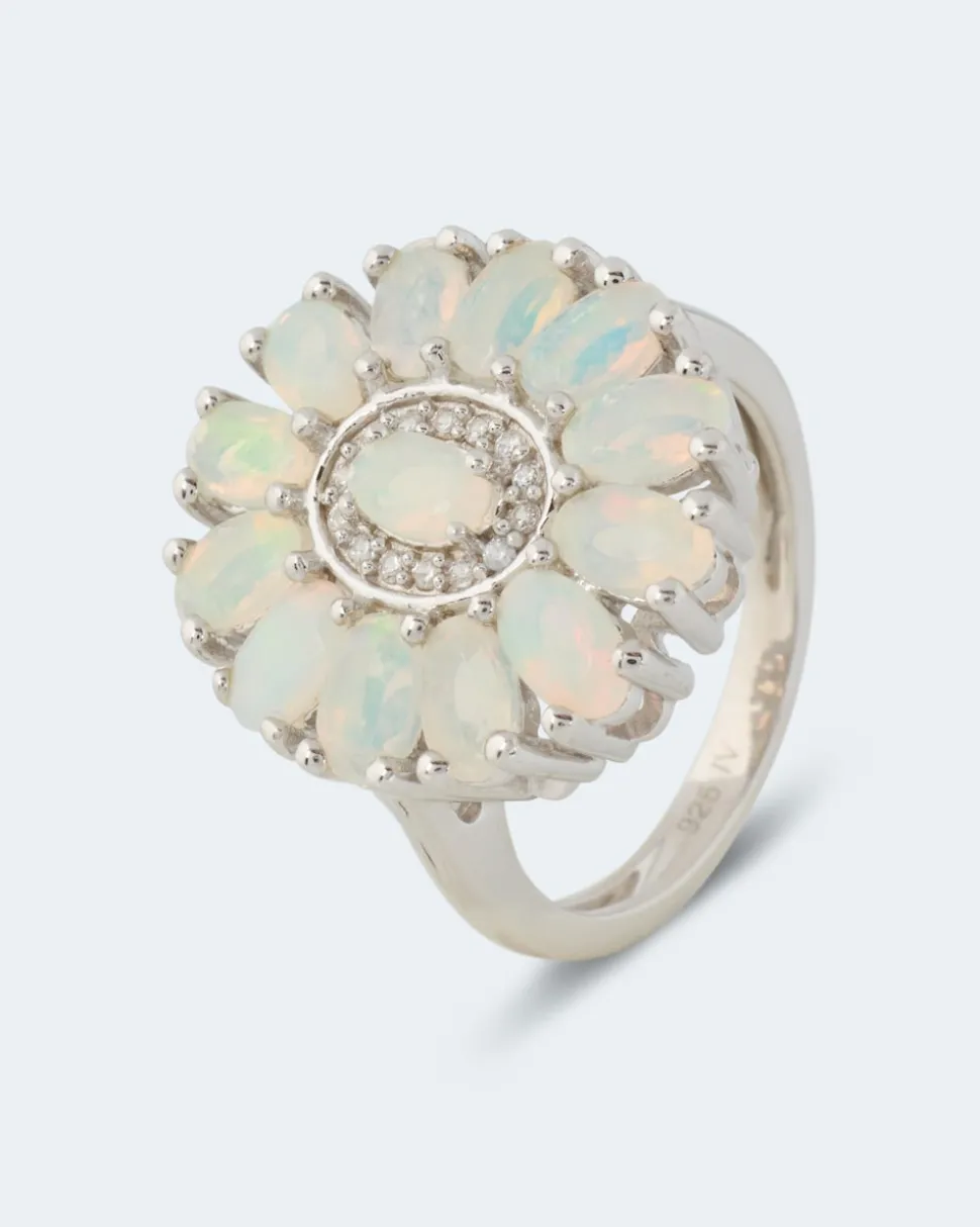 Ring mit Äthiopischem Opal & Zirkon
