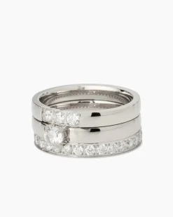 Ring mit Zirkonia, 3er Set