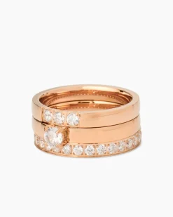 Ring mit Zirkonia, 3er Set