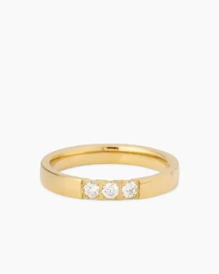 Ring mit Zirkonia, 3er Set