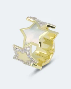 Ring mit Zirkonia & Perlmutt