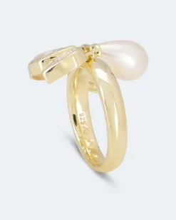 Ring MK-Perle 7x11 mm und Zirkonia