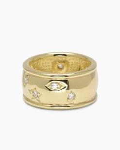 Ring "Mond & Sterne" mit Zirkonia