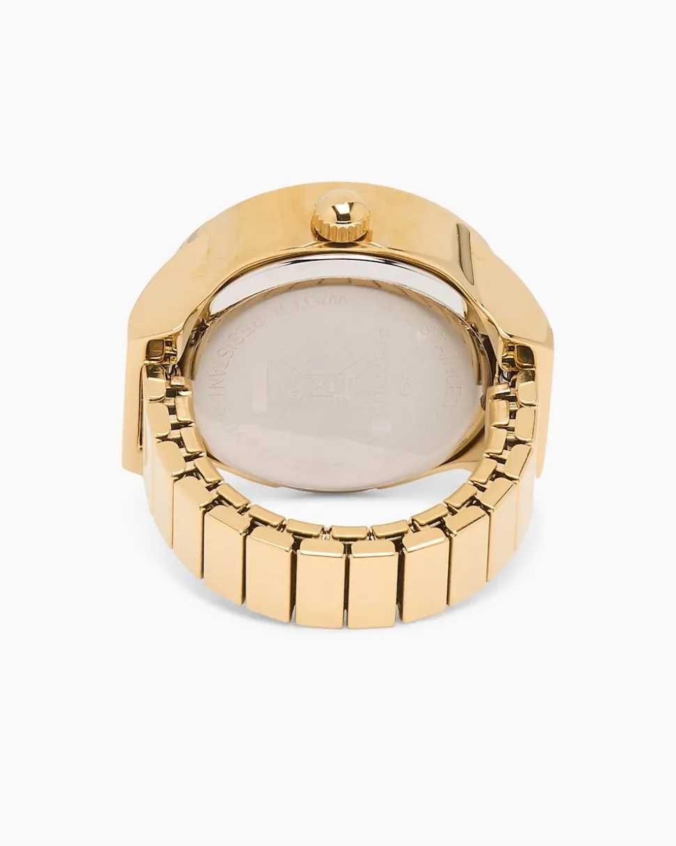 Ring-Uhr mit Kristallen