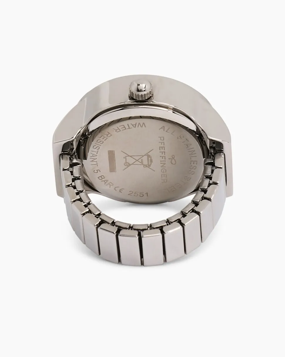 Ring-Uhr mit Kristallen