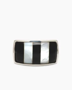 Ring "Zebra" mit Perlmutt-Onyx