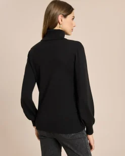 Rollkragenpullover mit Piping