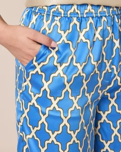 Satinhose mit Print