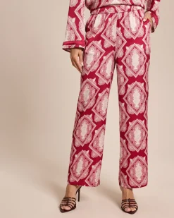Satinhose mit Seidenanteil