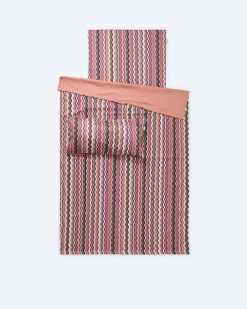 Satin-Wendebettwäsche "Chevron", 3tlg.