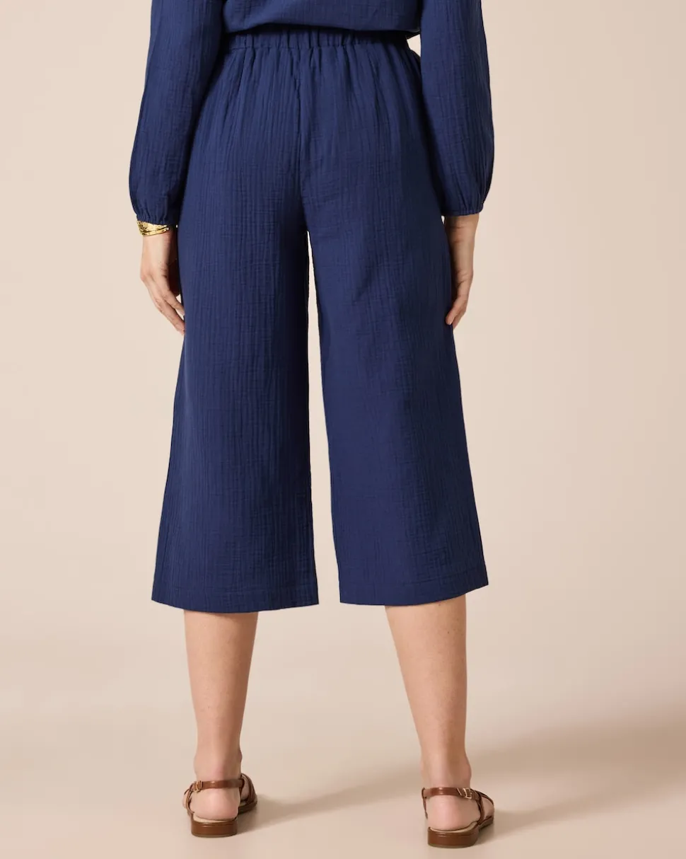 7/8-Schlupfhose aus Musselin
