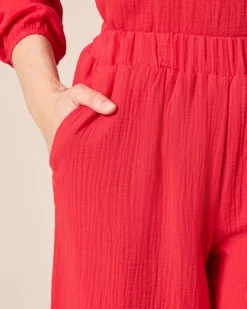 7/8-Schlupfhose aus Musselin