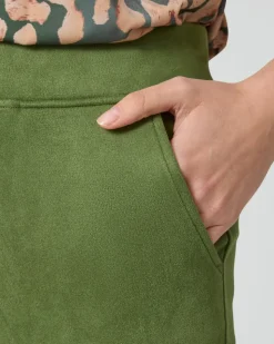 Schlupfhose aus Velourslederimitat