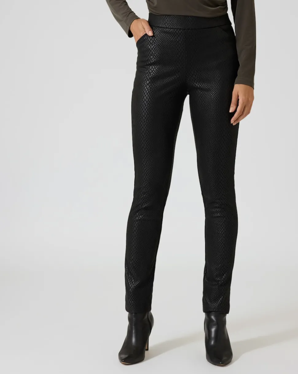 Schlupfhose in Schlangenlederoptik