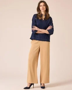 Schlupfhose mit ausgestelltem Bein