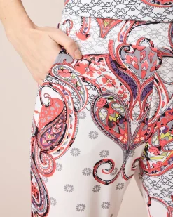 Schlupfhose mit Paisley-Druck