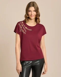Shirt aus Modal mit Applikation