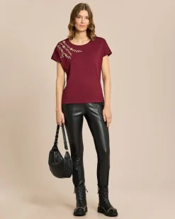 Shirt aus Modal mit Applikation