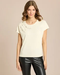 Shirt aus Modal mit Applikation