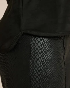 Shirt aus Velourslederimitat
