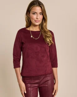 Shirt aus Velourslederimitat
