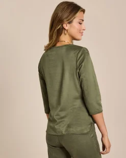 Shirt aus Velourslederimitat