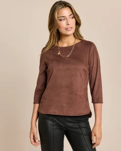 Shirt aus Velourslederimitat