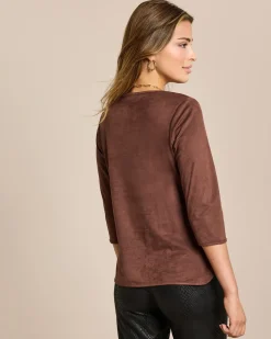 Shirt aus Velourslederimitat