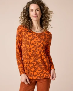 Shirt Druck Heart Rundhals