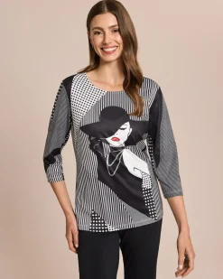 Shirt Frau mit Hut