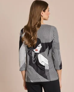 Shirt Frau mit Hut