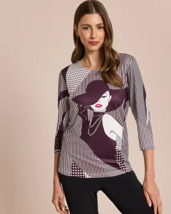 Shirt Frau mit Hut