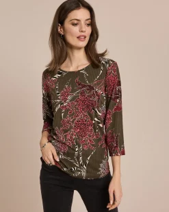 Shirt gerippt mit Animal-Druck
