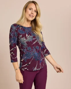 Shirt gerippt mit Animal-Druck