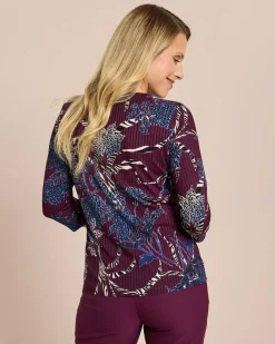 Shirt gerippt mit Animal-Druck