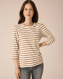 Shirt gestreift mit leichten Puffärmeln