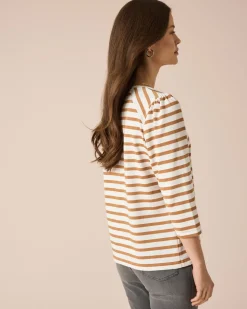 Shirt gestreift mit leichten Puffärmeln