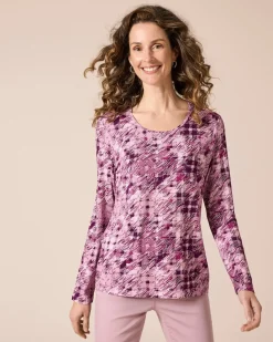 Shirt Hahnentritt, Rundhals