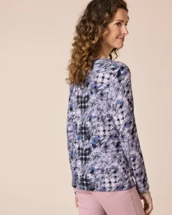 Shirt Hahnentritt, Rundhals