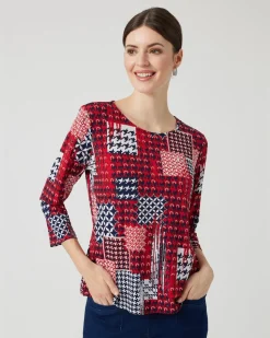 Shirt im Hahnentritt-Design