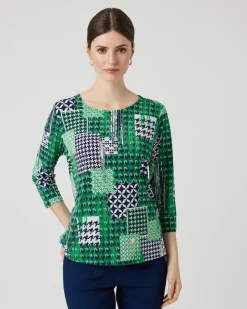 Shirt im Hahnentritt-Design