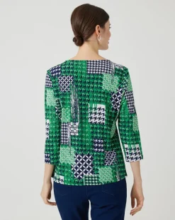 Shirt im Hahnentritt-Design