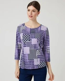 Shirt im Hahnentritt-Design
