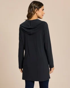 Shirtjacke mit Kapuze