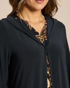 Shirtjacke mit Kapuze