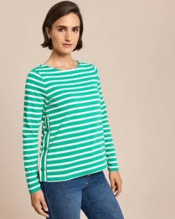 Shirt langarm mit Streifen