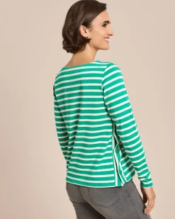 Shirt langarm mit Streifen