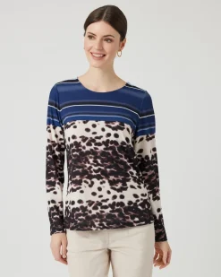 Shirt mit Animal-Streifen-Druck
