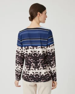 Shirt mit Animal-Streifen-Druck