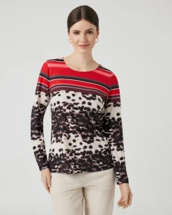 Shirt mit Animal-Streifen-Druck